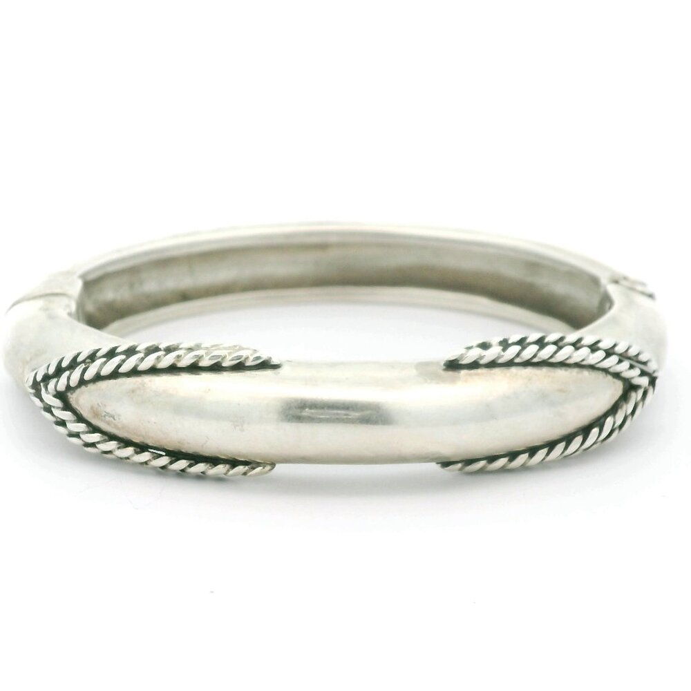 ESPO Sterling Silver Magnetic Hinged Bangle Bracelet 6 3/4"